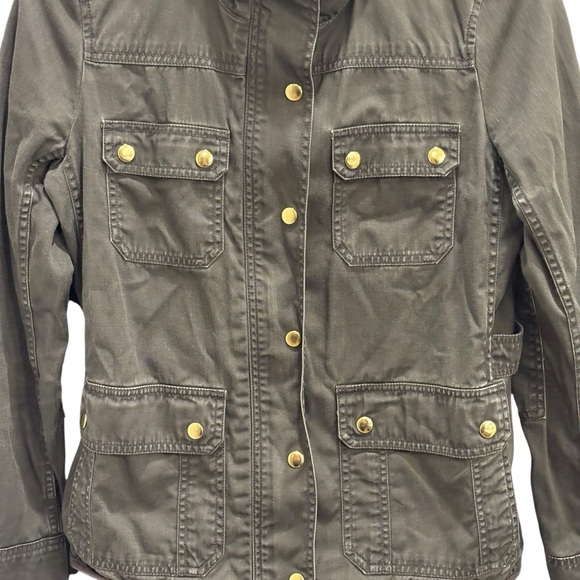 J.Crew Relaxed Boyfriend Downtown Field Military Jacket Dark Green Size Small - Picture 4 of 9